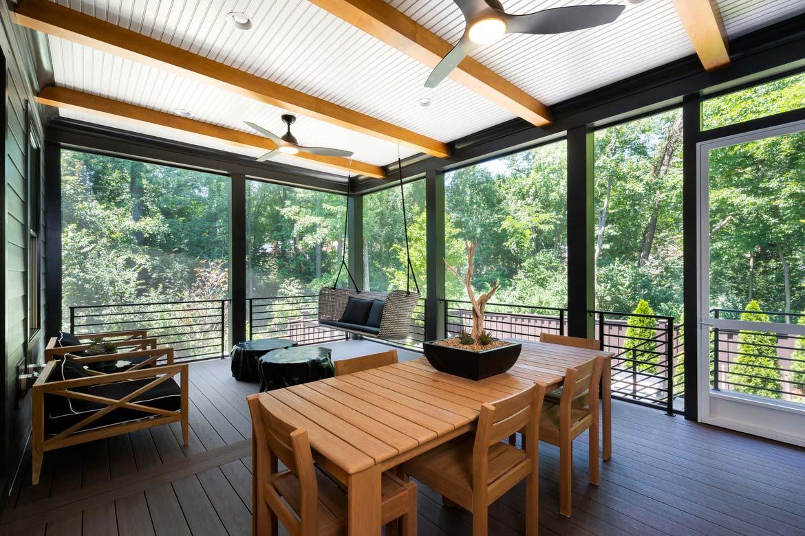 Enclosed outdoor patio