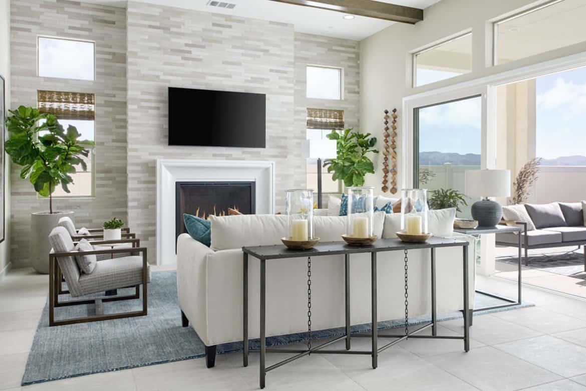 Great room with ample natural lighting