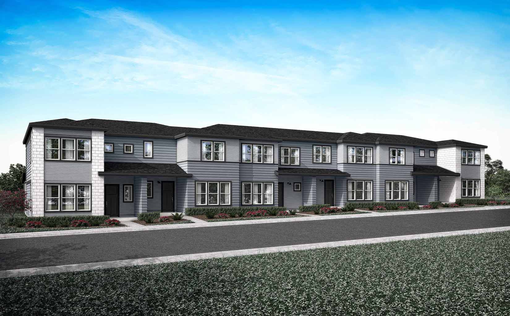 Candelas Townhome 2 Story (Prairie 1) Exterior 6 Plex