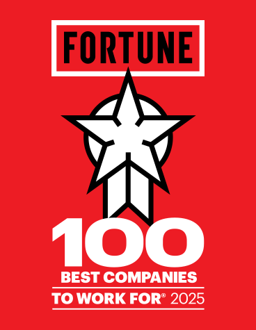 Fortune 100 Best Companies to work for 2025 badge