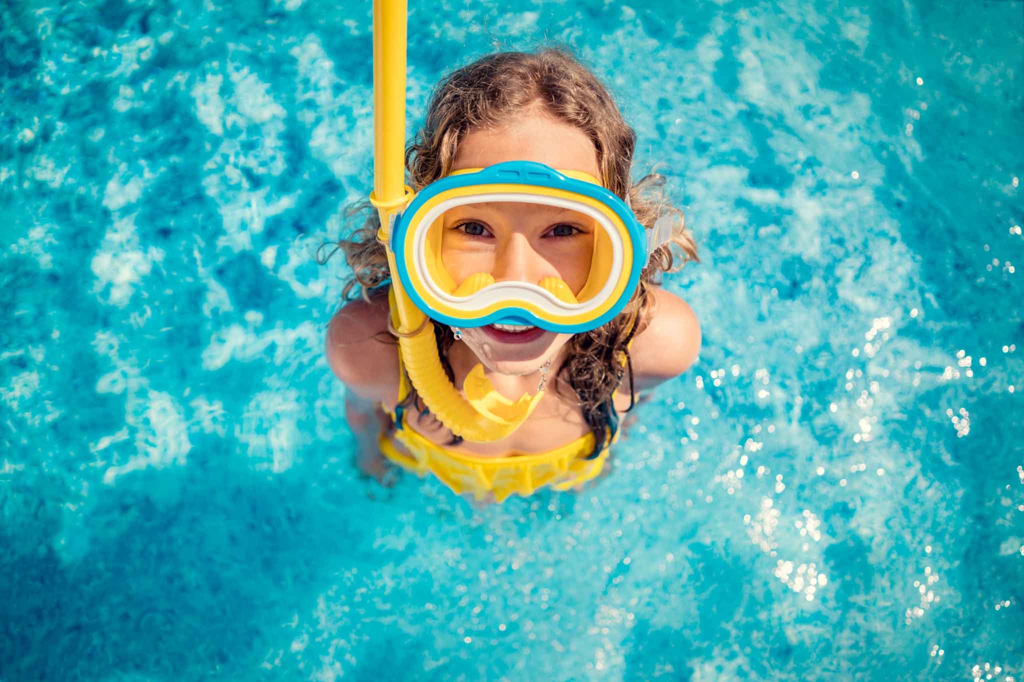 Happy,Child,In,Swimming,Pool.,Girl,Having,Fun,On,Summer