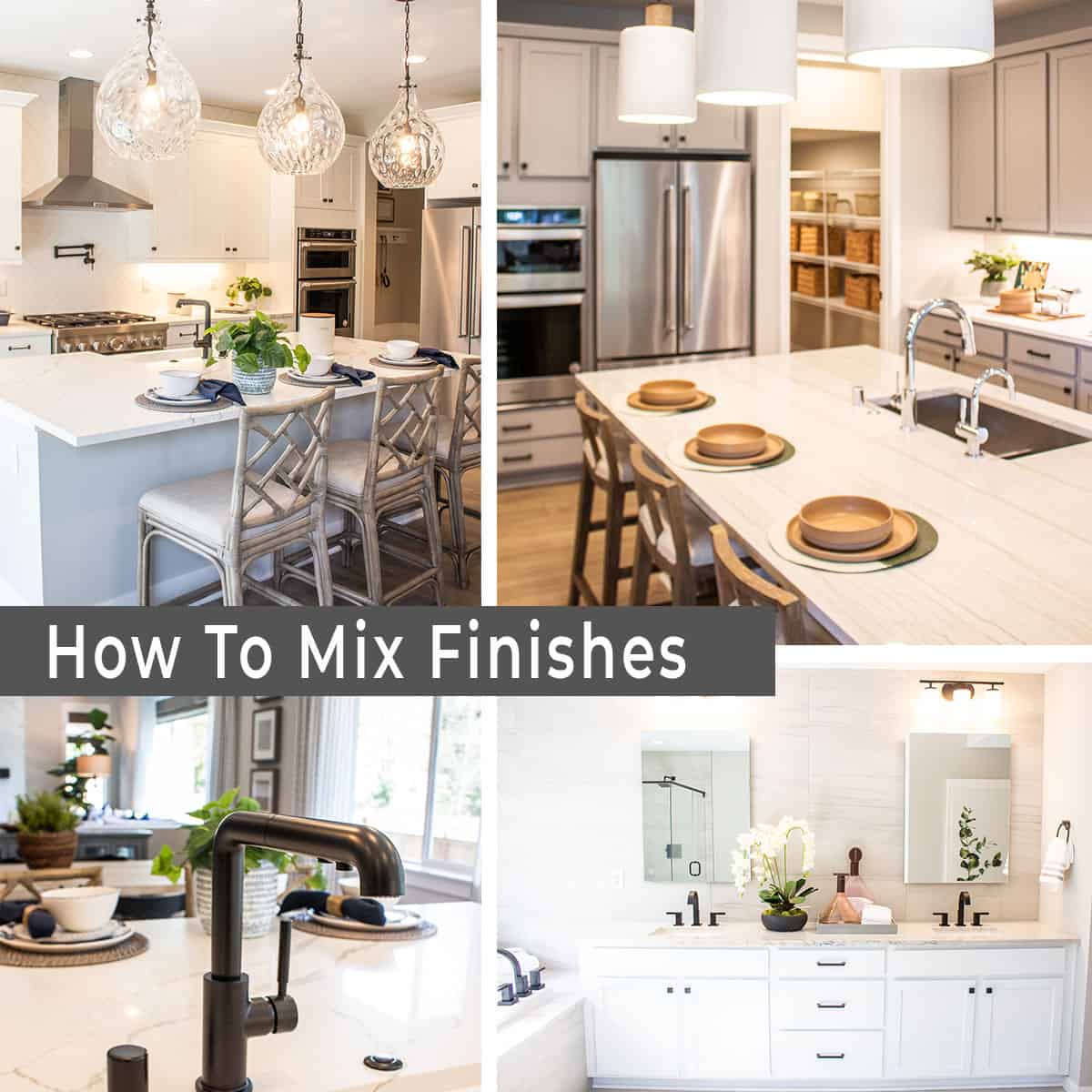 How to mix finishes interior photos