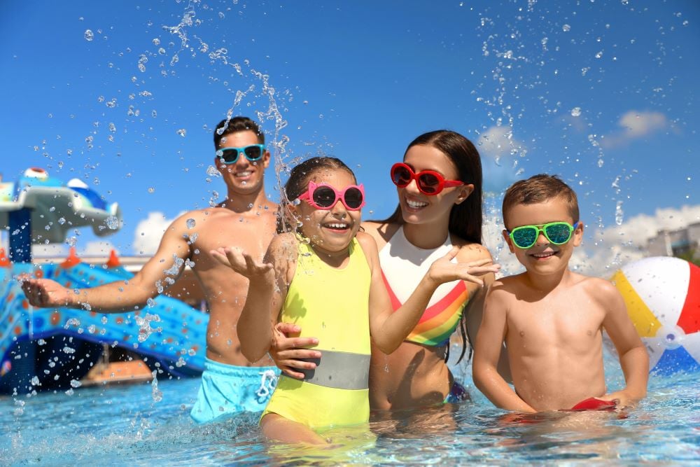 Family at the Water Park