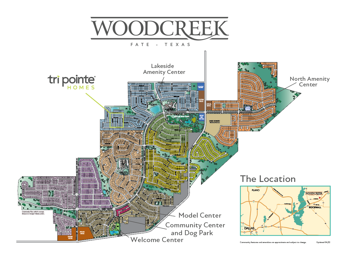 Woodcreek Amenity Map Dfw